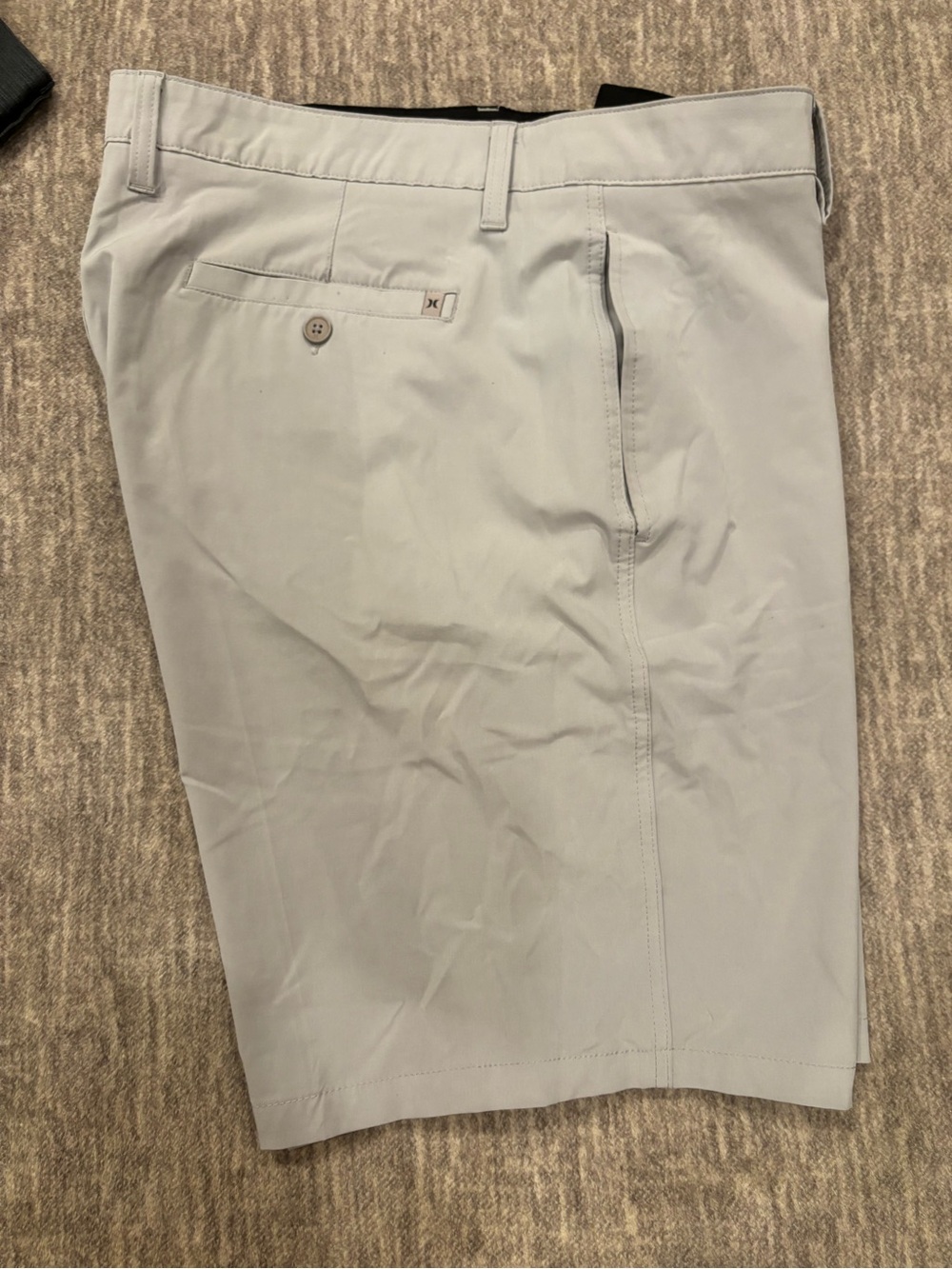 Hurley Light Gray Flat Front Men's Shorts